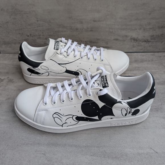 Adidas Stan Smith Disney Mickey Mouse Black White Men\'s Sneaker Shoes 11 main image 15